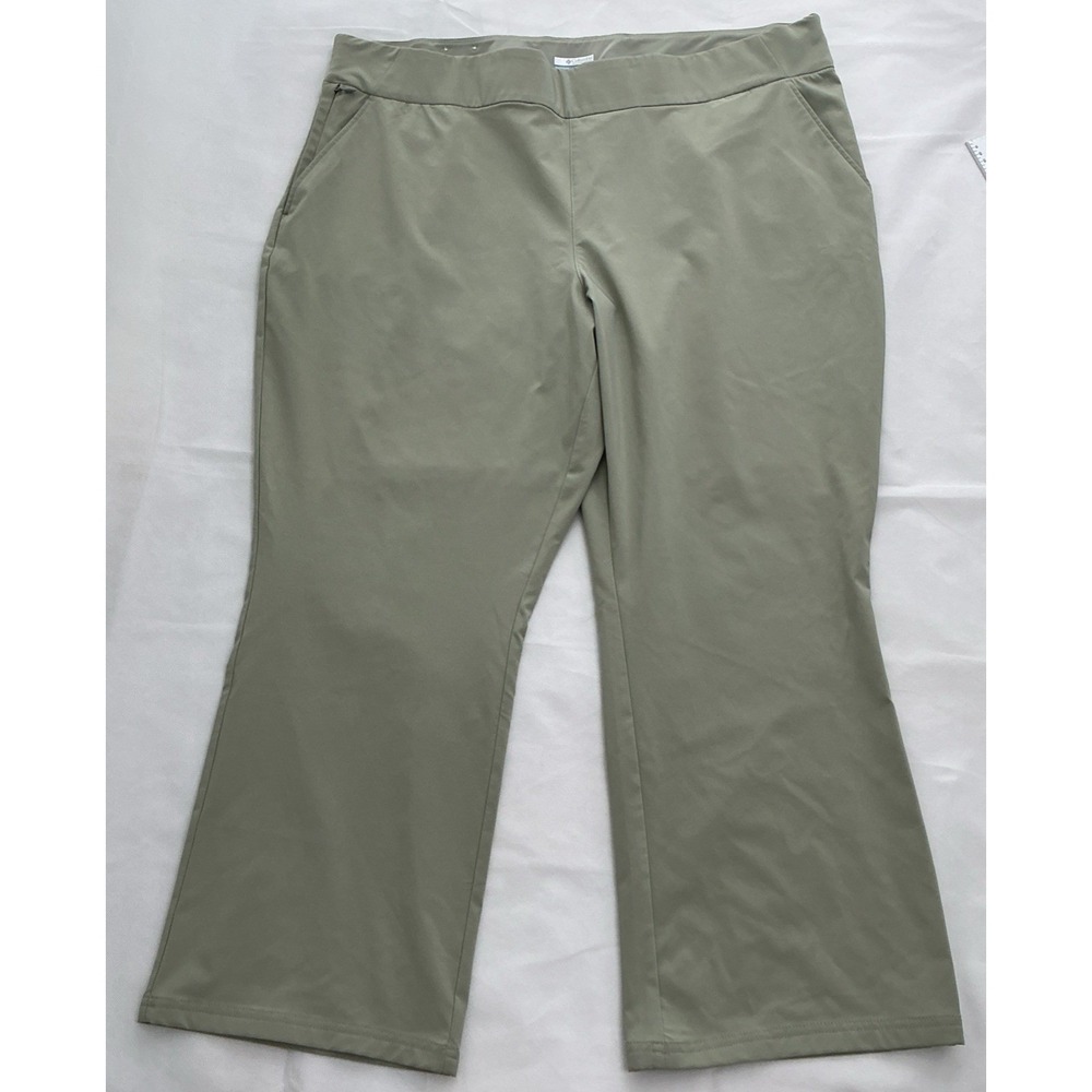 Columbia All Seasons Bootcut Pant Women's 3X Short Green Omni-Shade AW3294-348